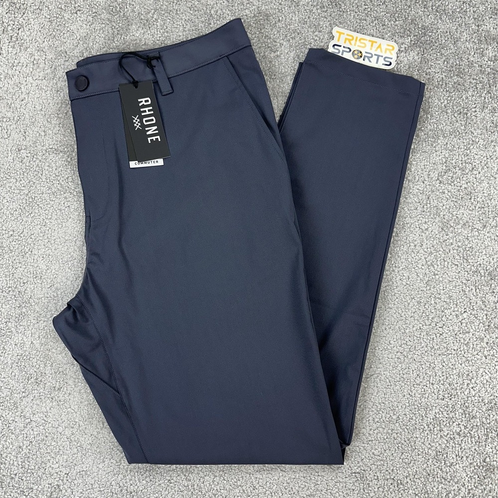 Rhone Commuter Pants Mens 35x30 Iron Gray Flex-Knit Ultra Slim Fit Skinny